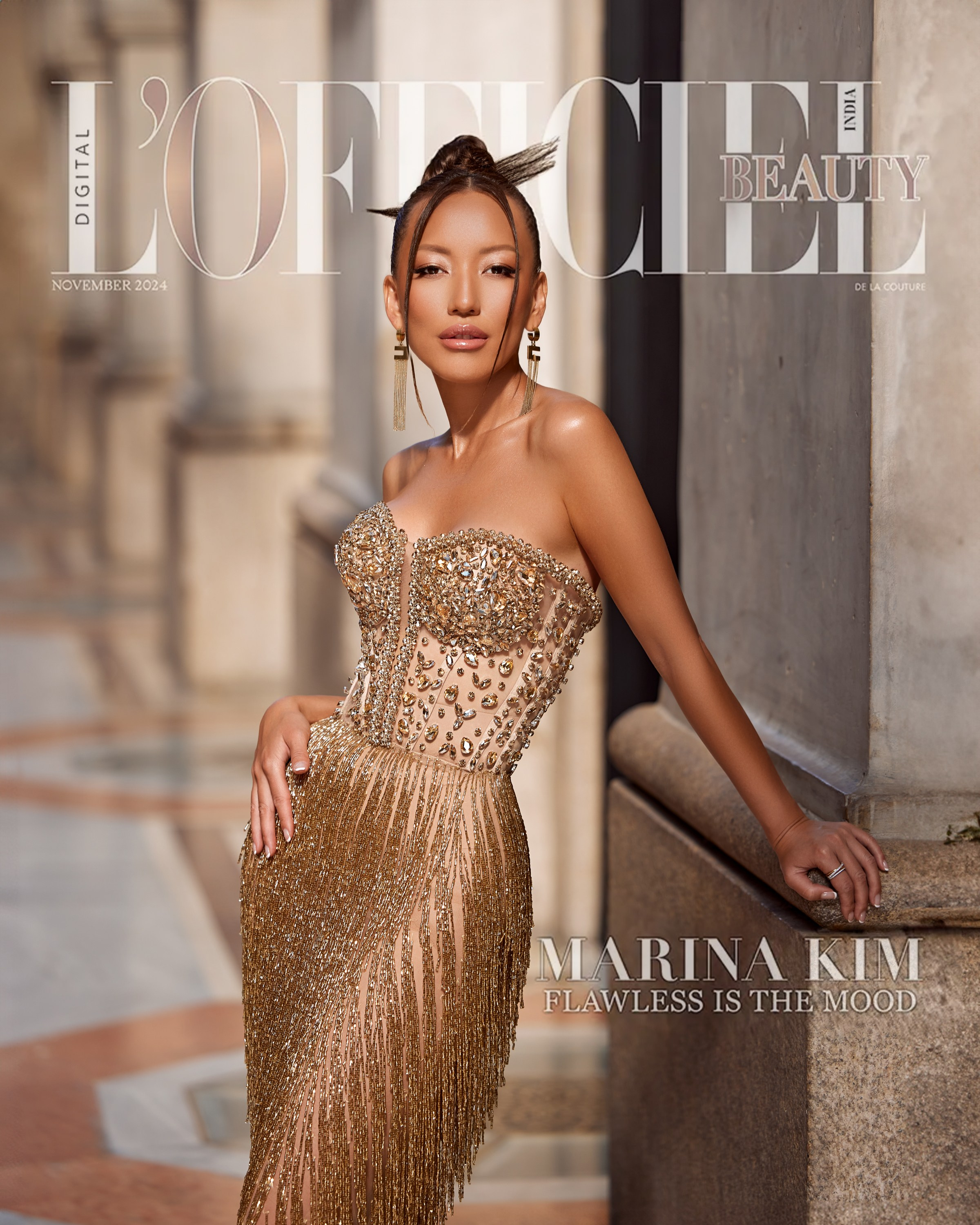 L’Officiel magazine cover photographed by Iuliia Gigina