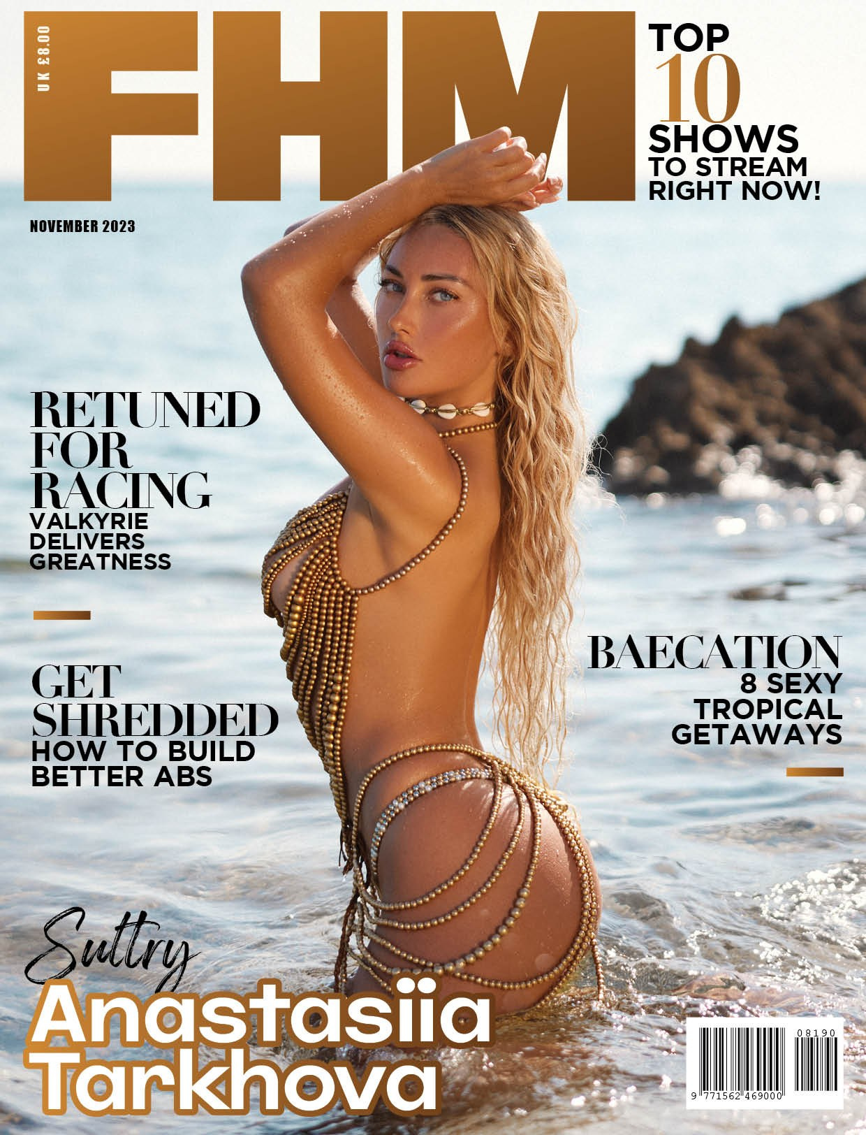FHM magazine cover photographed by Iuliia Gigina